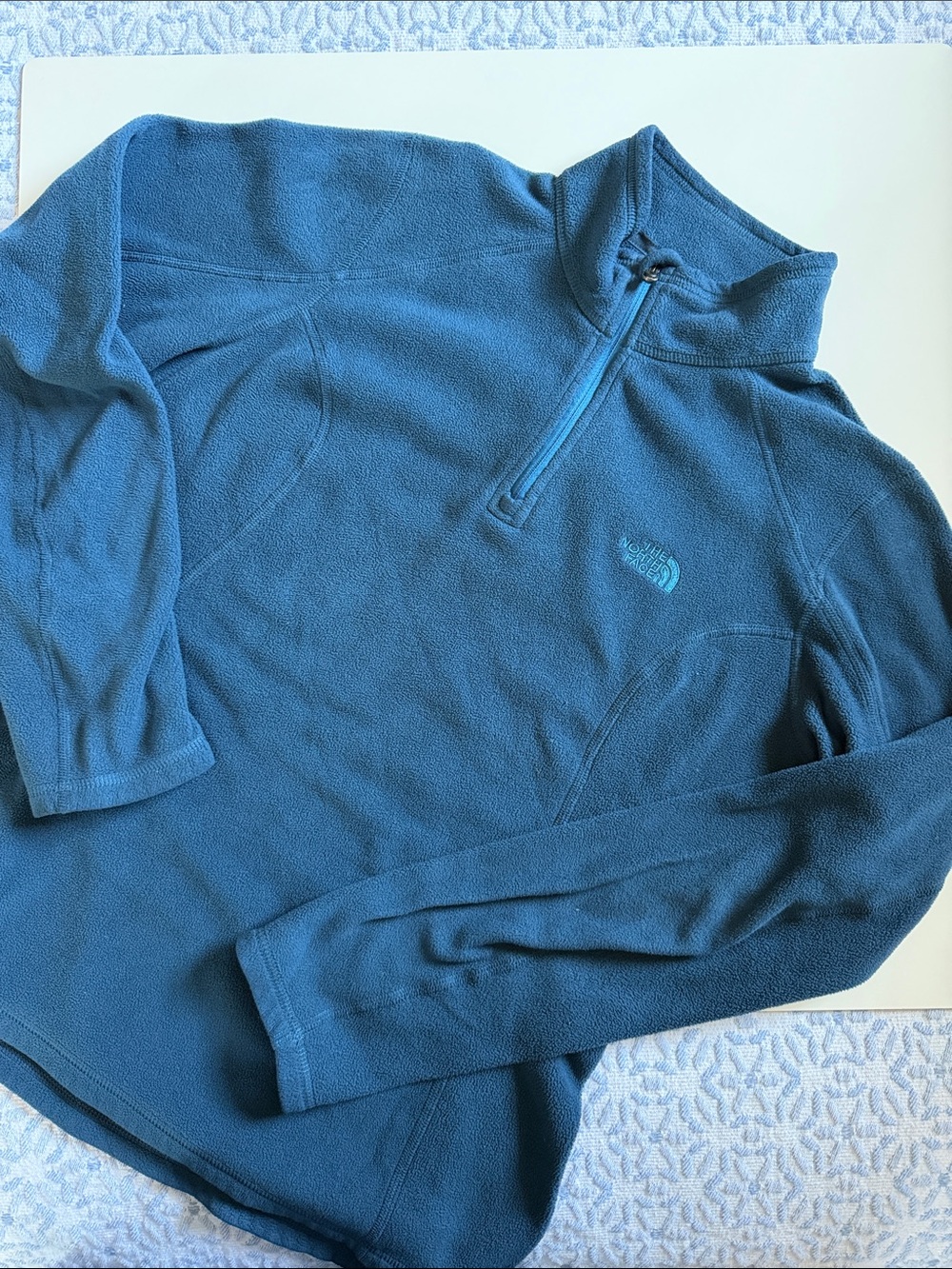 The North Face Teal Blue Women's Half-Zip Fleece Pullover